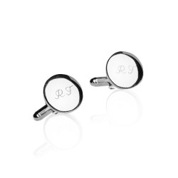 Round cuff link personalized man