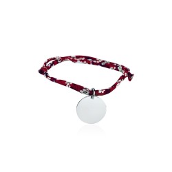 Bracelet Liberty médaille personnalisée 20mm femme