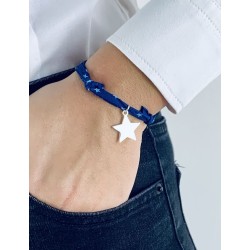 Bracelet Liberty étoile argent personnalisé femme