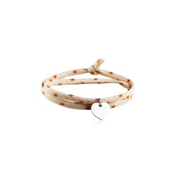 Liberty 2-ronde zilveren hart aangepaste vrouw armband