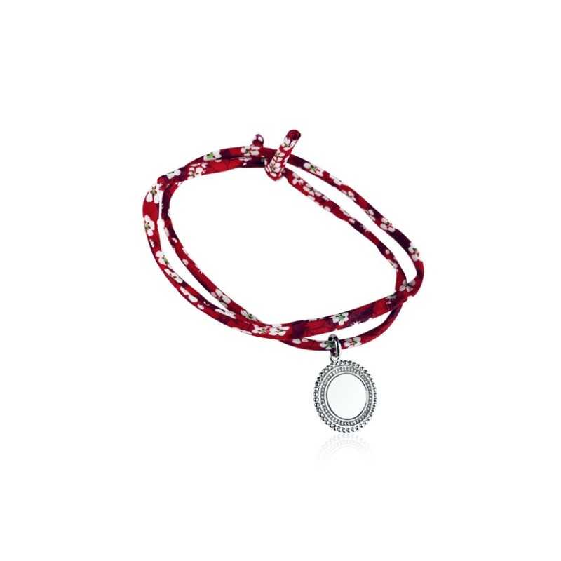 Liberty armband aangepaste bohemien medaillon 2 ronden vrouw