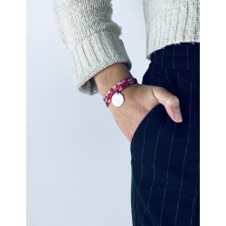 Liberty armband 3 draait aangepaste kralen medaillon vrouw