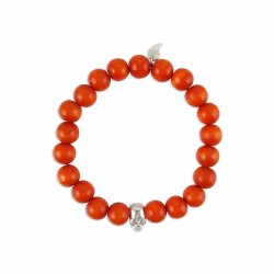 De armband van de parel houten hoofd dode vrouw