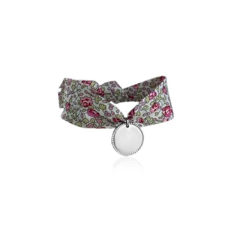 Liberty bracelet beaded medallion to engrave wide child Liberty bracelet beaded medallion to engrave wide child
