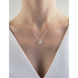 Collier nacre blanche femme