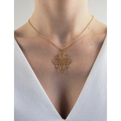 Collier pendentif losange vermeil femme