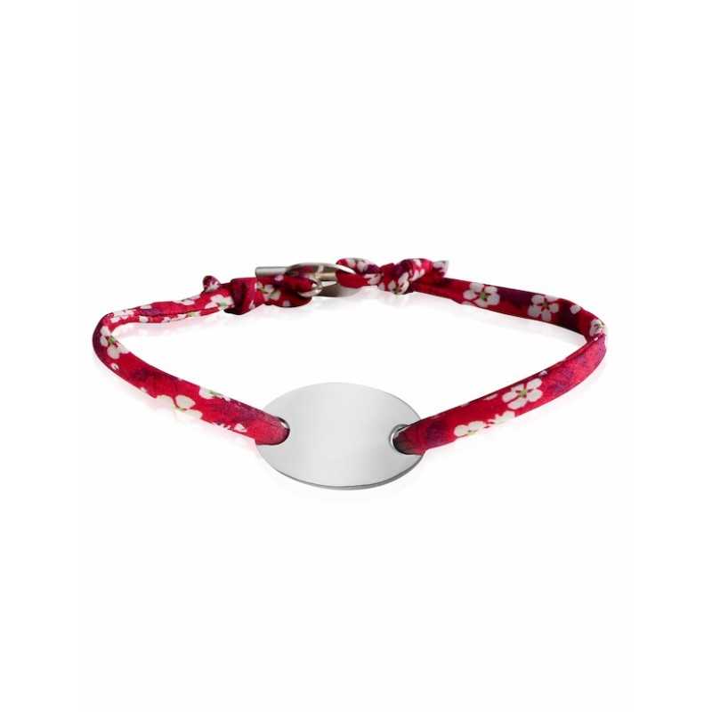 Bracelet Liberty médaille ovale à personnaliser femme