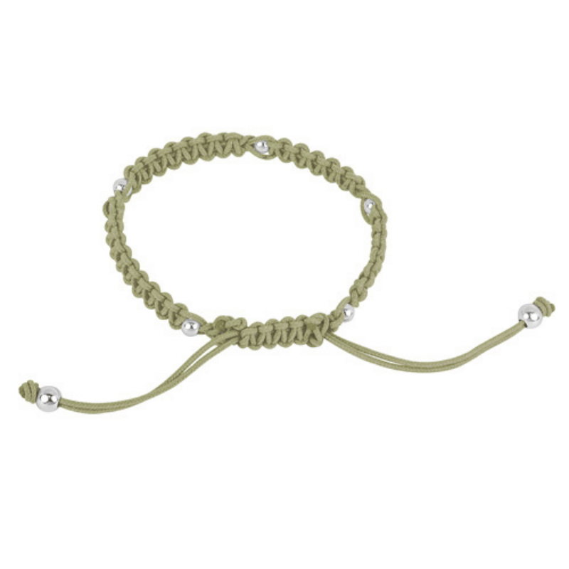 Silver pearl macramé women's bracelet 925 one-size-fits-all sale online