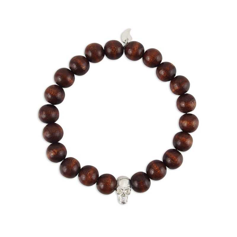 Pearl bracelet wood head dead woman