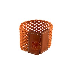 Women's braided leather cuff bracelet