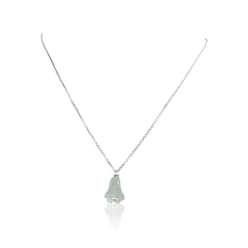 Ketting bloemklok agaat grijze vrouw Ketting bloemklok agaat grijze vrouw