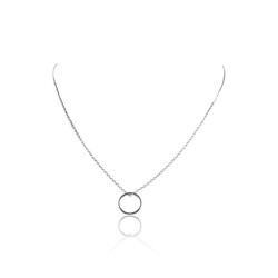 Necklace circle small silver woman