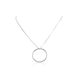 Collier grand cercle argent femme