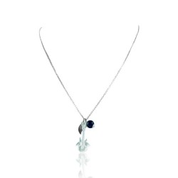 Collier guitare nacre noire femme