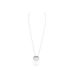 Collier sautoir rond argent femme