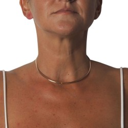 Solid silver necklace rigid woman