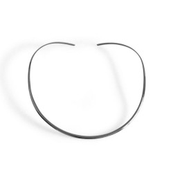 Stijve ketting platte vrouw massief zilver 925