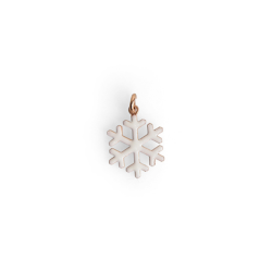 Pendentif flocon de neige émail femme