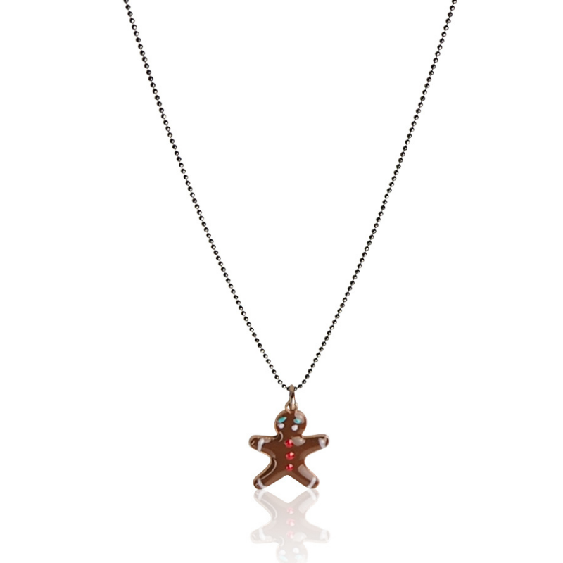 Gingerbread necklace enamel woman Gingerbread necklace enamel woman