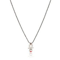 Ketting Kerst Rendier Hoofd Emaille Vrouw