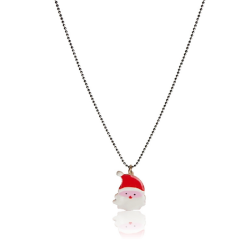 Collier adolescent père Noël émail