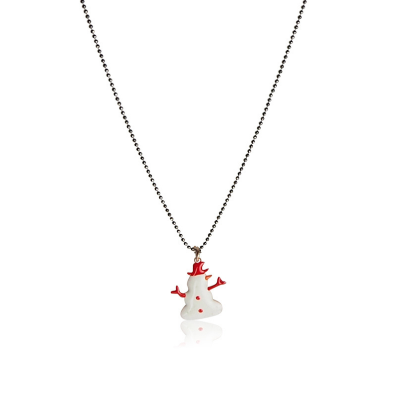 Teen necklace snowman enamel Teen necklace snowman enamel