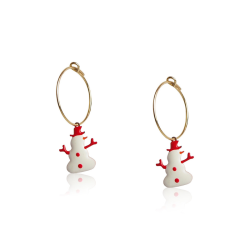 Teenage earrings snowman...