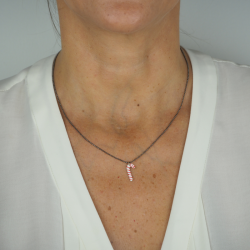 Barley sugar necklace enamel woman