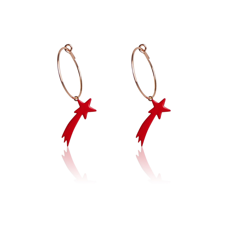 Earrings shooting stars enamel teen Earrings shooting stars enamel teen