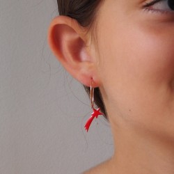 Teen enamel shooting star earrings