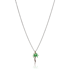 ketting palm massief zilver 925 vrouw