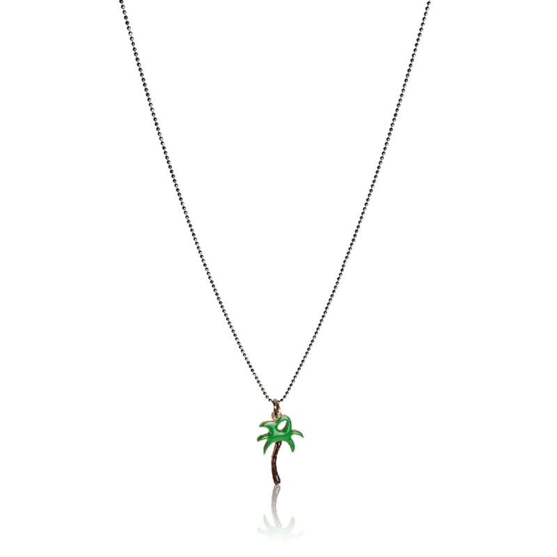 ketting palm massief zilver 925 vrouw