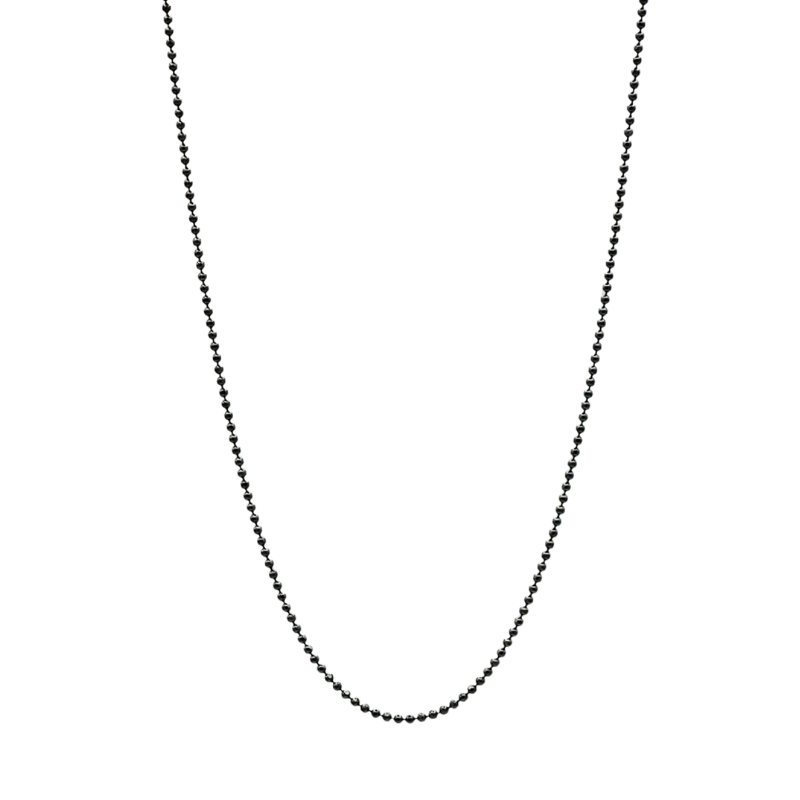 Black rhodium-plated ball chain child Black rhodium-plated ball chain child