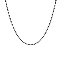 Black rhodium-plated ball chain 45 cm