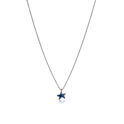 Collier émail étoile de mer argent massif 925 femme