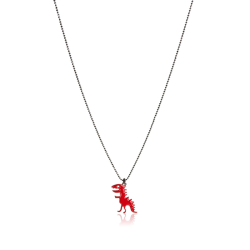 Dinosaurus ketting zilver 925 vrouw