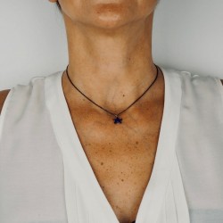 Pendant starfish enamel woman silver sterling necklace