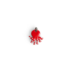 Hanger octopus emaille rode vrouw geel goud