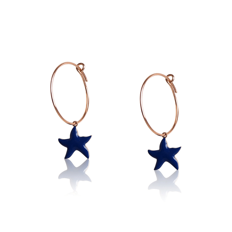 Starfish creoles rose gold girl 18kt Starfish creoles rose gold girl 18kt
