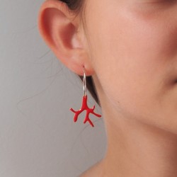 Enamel red enamel enamel earrings teen