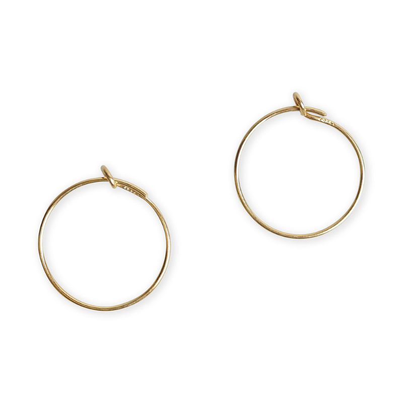 Creoles fine vermeil child yellow gold