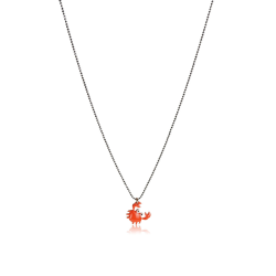 Necklace crab enamel girl sterling silver 925