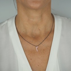 Pendentif sucre d'orge en argent massif femme collier