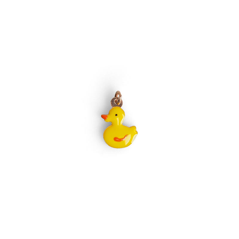 Kind eend hanger geel emaille Kind eend hanger geel emaille