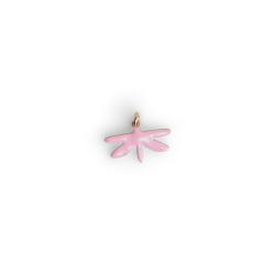 Pendentif libellule émail rose enfant