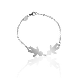 Bracelet famille argent personnalisé femme