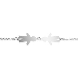 Bracelet famille argent personnalisé femme