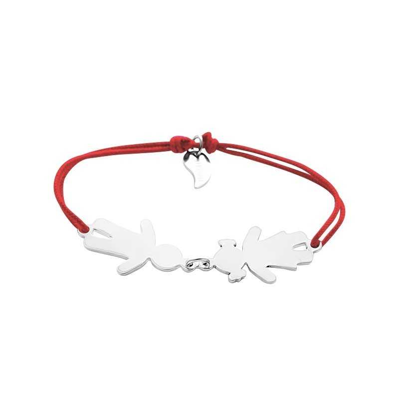 Bracelet famille corde personnalisé femme