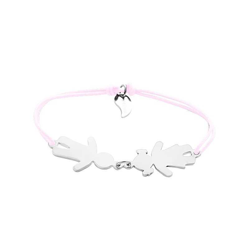 Family bracelet personalized rope woman
