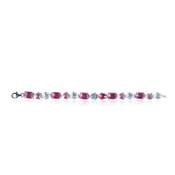 Swarovski Rose Crystal Bracelet in Sterling Silver for Women